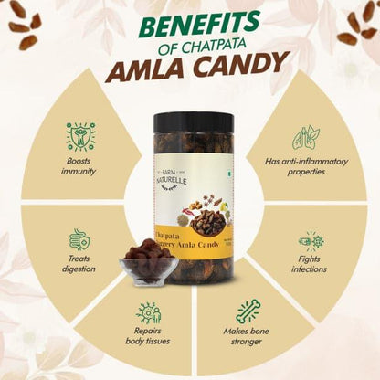 Dried Dry Jaggery Chatpata Amla Candy (Indian Gooseberry)| Export Quality Amla | No Preservative | No Artificial Colour Used