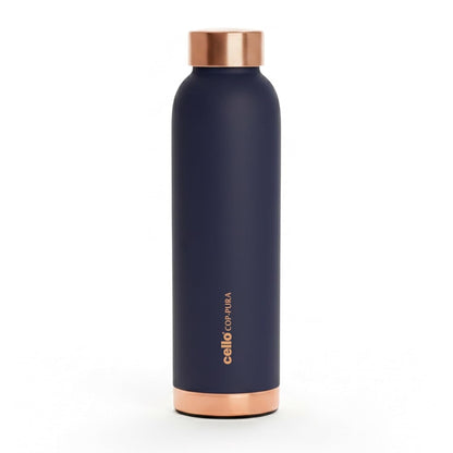 CELLO Evita Copper Water Bottle For Daily & Office Use 750 ml, Blue