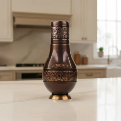 Artarium Antique Etching Pear Copper Water Jar with Gift Box