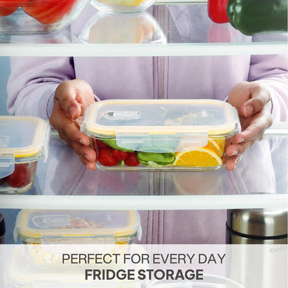 CELLO Fit & Fresh Rectangle Lunch Box Container for Daily Use 640ml Clear