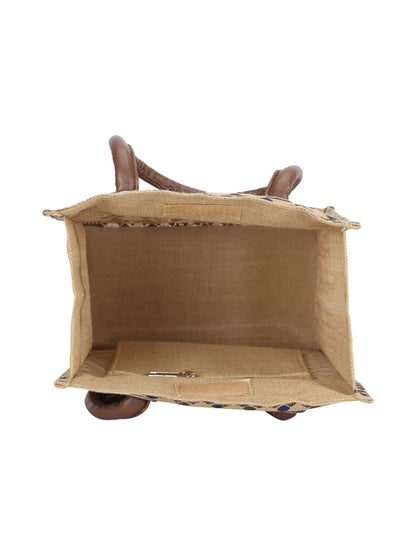 Jute Cottage Diamond Print Big Eyelet Lunch With Bottom Board
