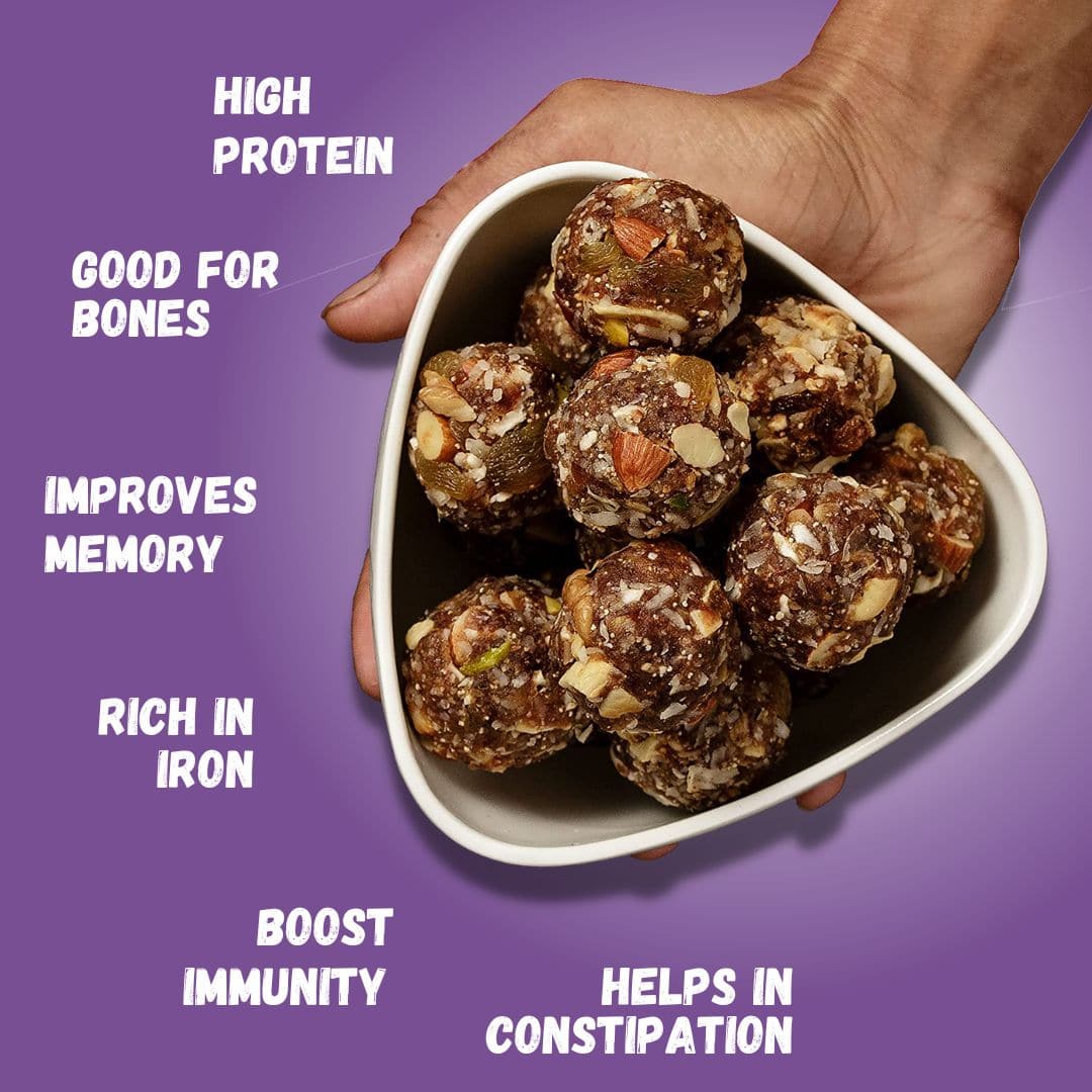 Dry Fruits Laddu - Nutritious Mix of Dryfruits & Coconut