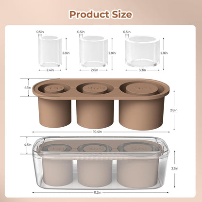 House of Quirk Ice Cube Tray for Stanley Ice Mold Tumbler Cup 950-1200ml - (Choco)