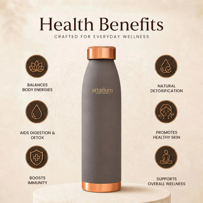 Artarium Eco-Friendly Plain Copper Water Bottle