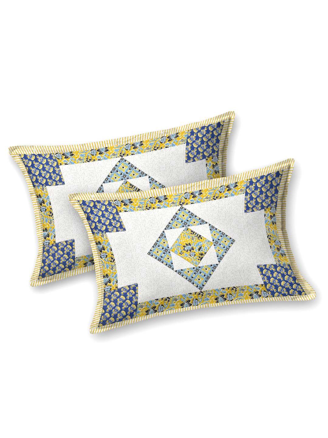100% Pure Cotton Traditional Printed Bedsheet for Double Bed King Size Bedsheet with 2 Pillow Covers