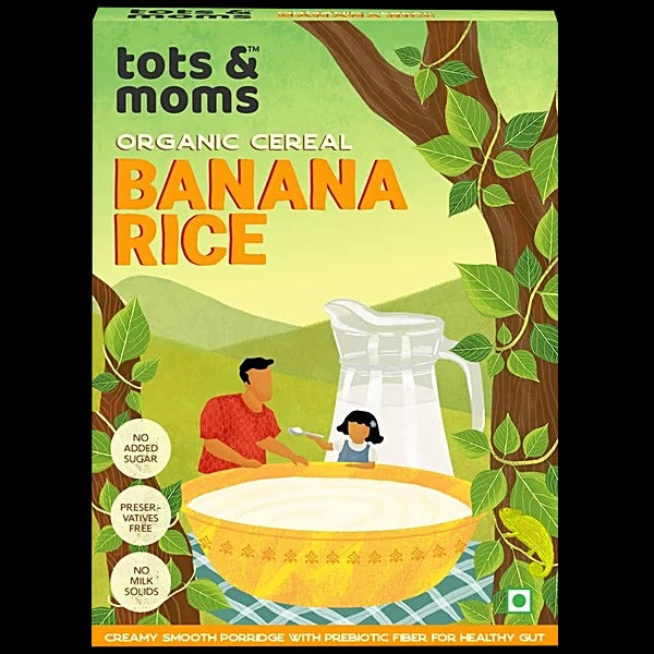 Tots and Moms Banana Rice Cereal - 200 gms