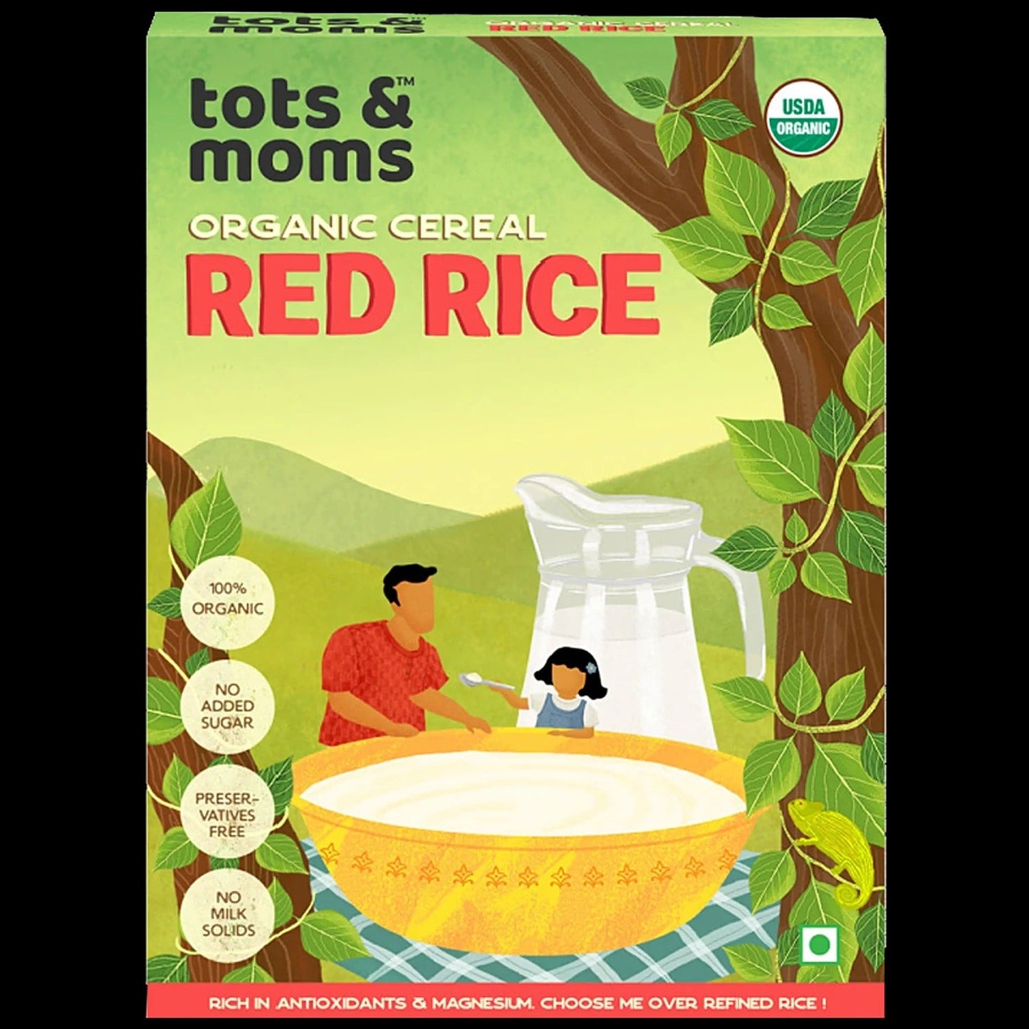 Tots and Moms Red Rice Cereal - First Food - 200 gms