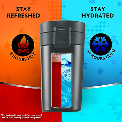 Borosil Hydra CoffeeMate Stainless Steel Vacuum Insulated Travel Mug 300ml