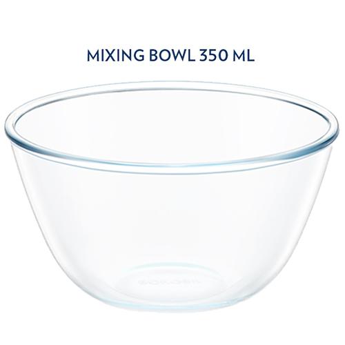 Borosil Serving & Mixing Bowl With Lid | 2 Piece Set (350 Ml Each)| Borosilicate Glass Bowl for Kitchen & Dinning
