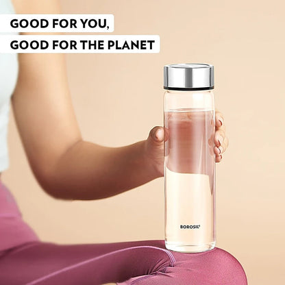 Borosil Neo Borosilicate Glass Water Bottle 550ml