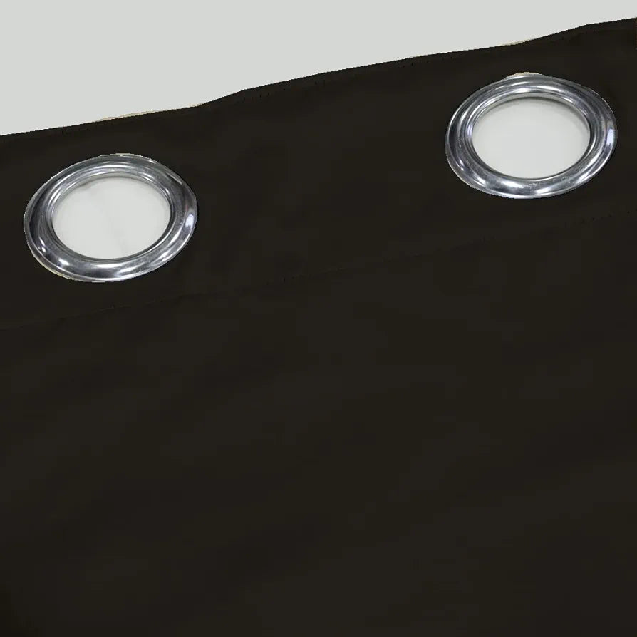 Divine Casa Super Satin Semi Blackout Door Curtains 7 feet Long Curtain Holder Colour Jet Black (Pack of 1)