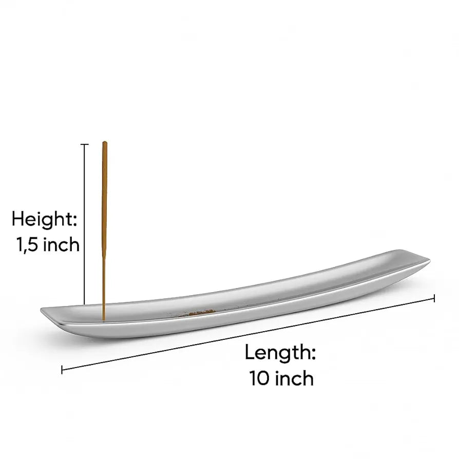 Pure Source India Aluminum Incense Holder Silver
