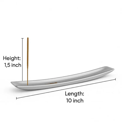 Pure Source India Aluminum Incense Holder Silver