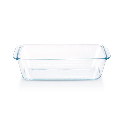 Borosil Glass Loaf Dish Pan | 1.2 Litres | Transparent