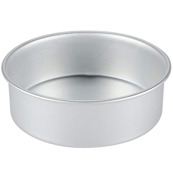 Hazel Round Cake Mould Tin Cake Tray for Microwave and Cooker 7 Inch Aluminium