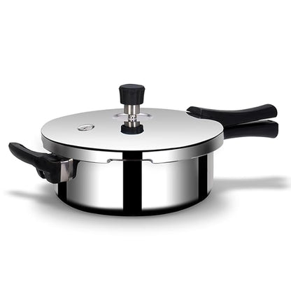 Arttdinox Stellar Stainless Steel 2 Ltr Mirror finish Pressure Cooker Lid with Gasket Rivetless Handle