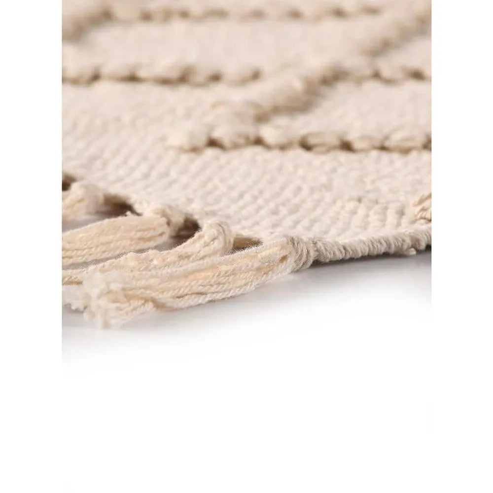 Sashaa World Handwoven Cotton Table Runner Colour Natural