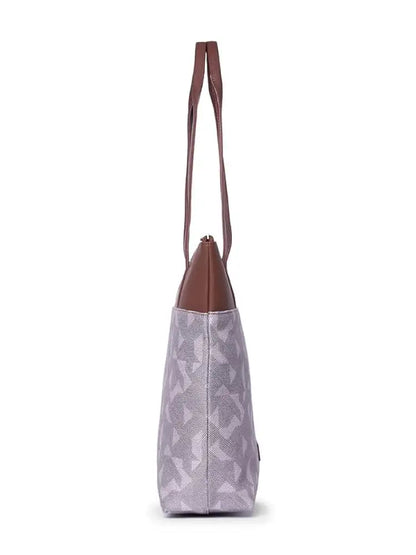Zouk Printed Women's Jute Handcrafted & Leather Everyday Tote Bag