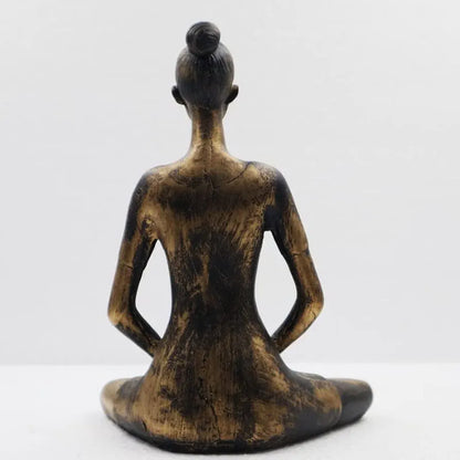 Jaipur Ace Yoga Lady Polyresin Creative Abstract Design Art Figurine Yoga Lady Antique