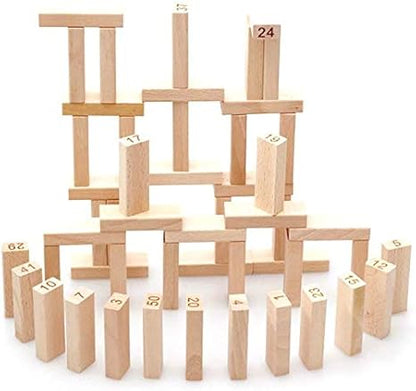 Webby Kid's and for Adult s Wooden Building Blocks Educational Game Toy 48 Pieces