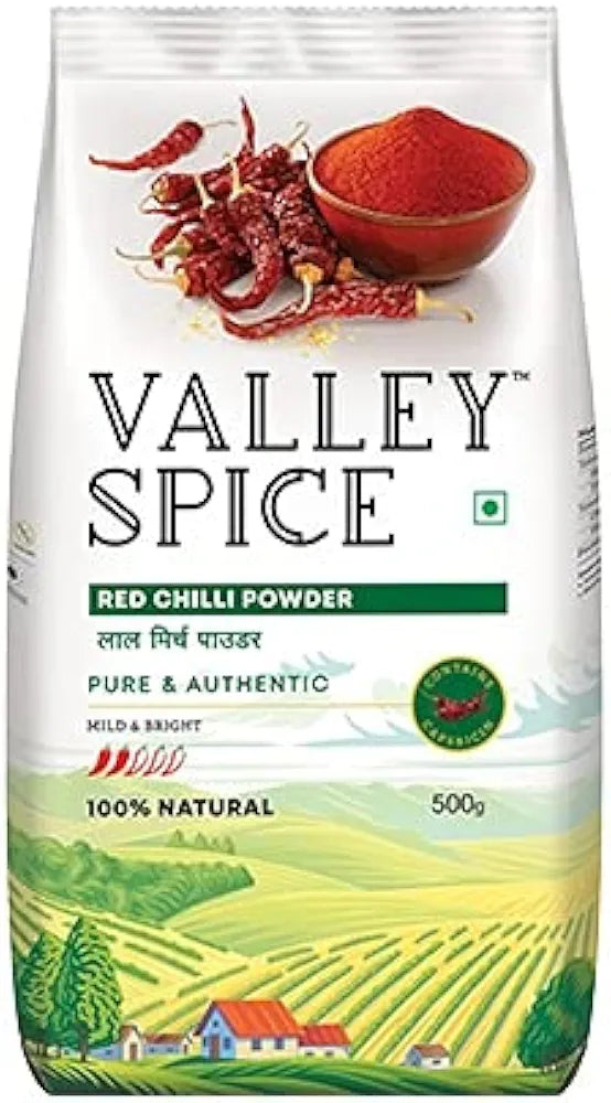 Valley Spice Popular Red Chilli Powder - Mild & Bright 