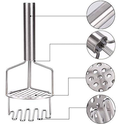 Libah Dual Layer Stainless Steel Potato Or Boiled Eggs Masher Crusher Squeezer