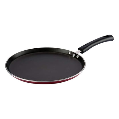 Vinod Zest Aluminium Non Stick Concave Tawa - 24cm | Roti/Chapati/Paratha/Dosa Tawa | 4mm Thick | Bakelite Handle