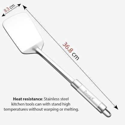 Parage 1 Pieces Stainless Steel Kitchen Tools for Home & Kitchen Silver Turner 36.8 cms | Pack of 2