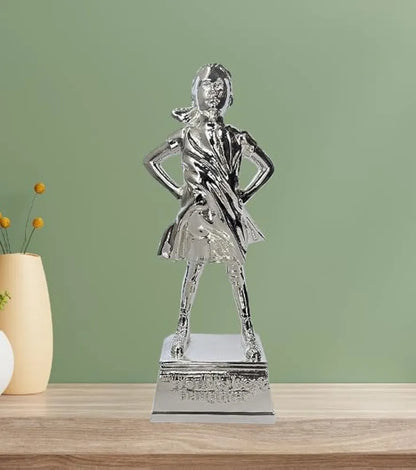 Gold Art India Daughter Figurine Silver Plated World's Best Daughter