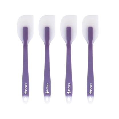 P-Plus International Silicone Spatulas Rubber Spatula Heat Resistant Seamless Purple Set of 4