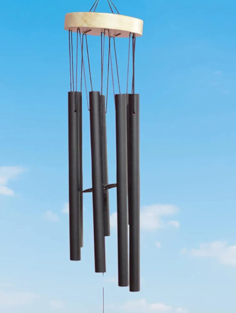 Lilone 7 Black Color Pipes Wind Chimes 24 Inch Long