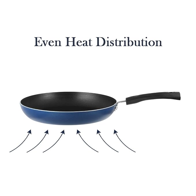 Vinod Zest Aluminium Non Stick Frypan - 18 cm | Skillet Pan | 3 Layer Ceramic Coating | 3 mm Thick