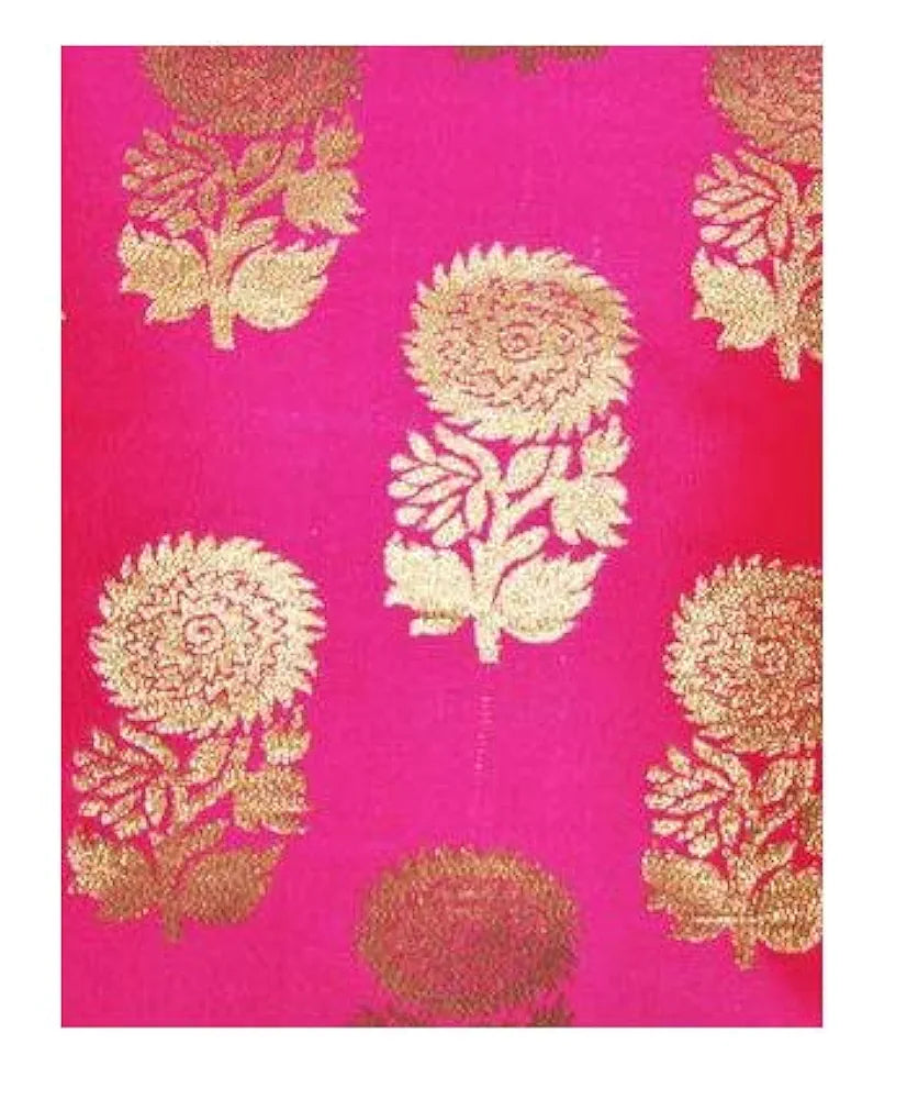 Pink Parrot Self Flower Pattern Design Jacquard Square Cushion Cover Colour Pink (Pack Of 2)