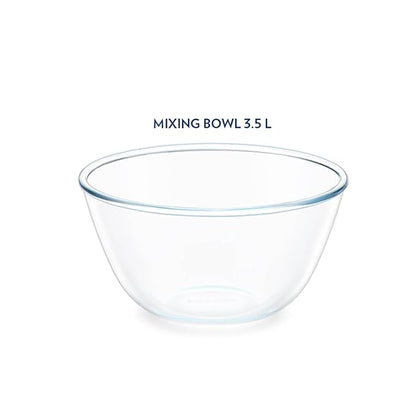 Borosil 3.5 L Serving & Mixing Borosilicate Glass Bowl | Multipurpose Round Bowl for Kitchen & Dinning