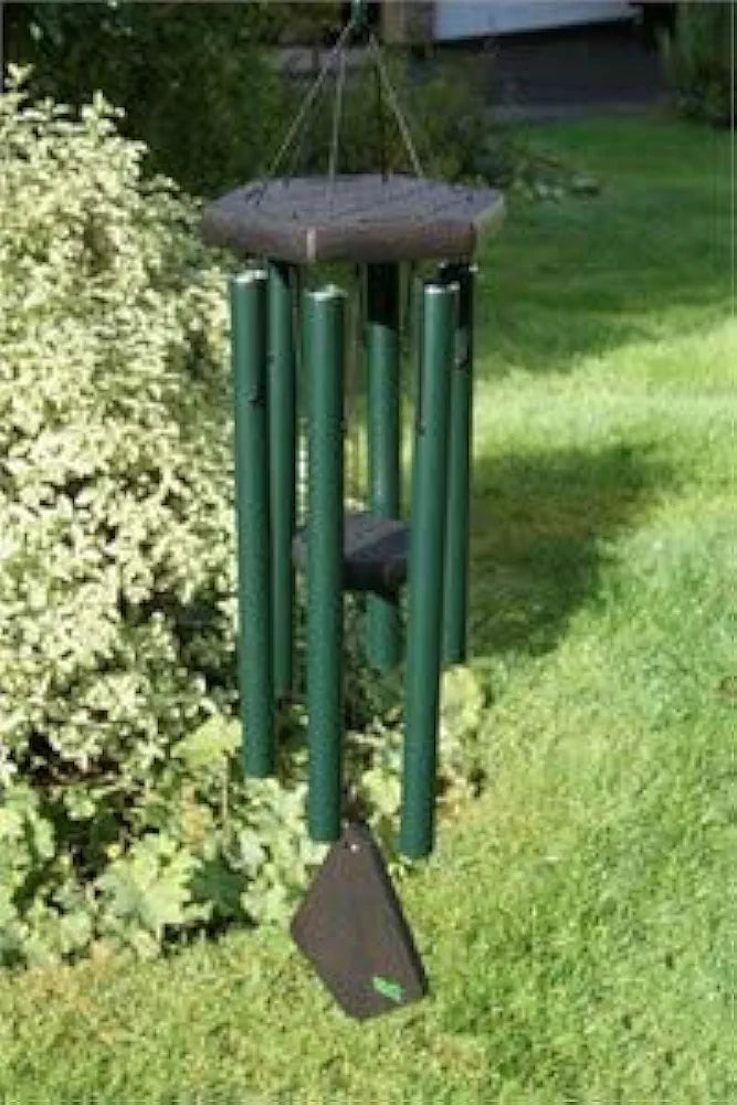 Melody Wind Chime Premiere Grande Series Tuned Forest Green 28 Inches 6 Pipes