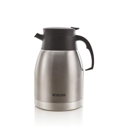 Borosil - Stainless Steel Teapot | Vacuum Insulated | Silver | 1.5 L