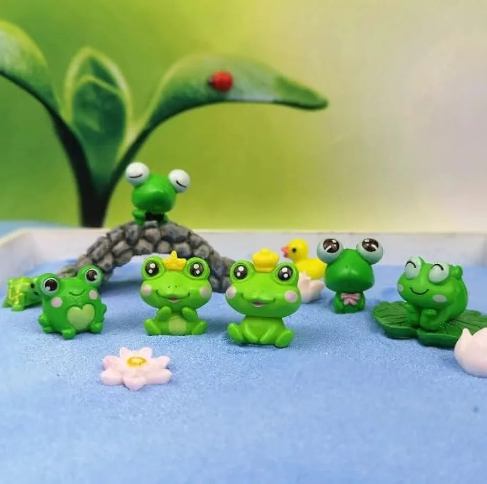 Satyam Kraft 1 Set Resin Frog Miniature Figurines