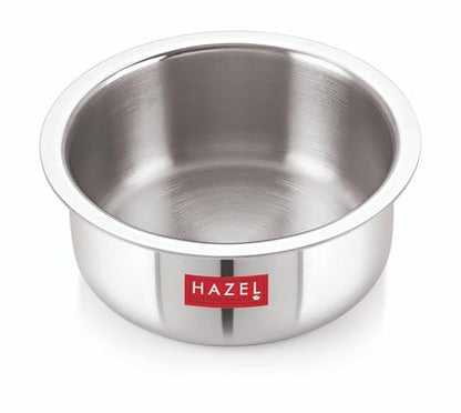 Hazel Triply Stainless Steel Cookware Stainless Steel Patila Utensils Set for Kitchen 3600 ml