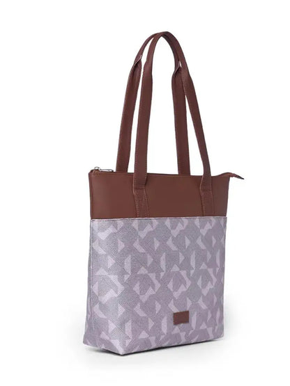 Zouk Printed Women's Jute Handcrafted & Leather Everyday Tote Bag