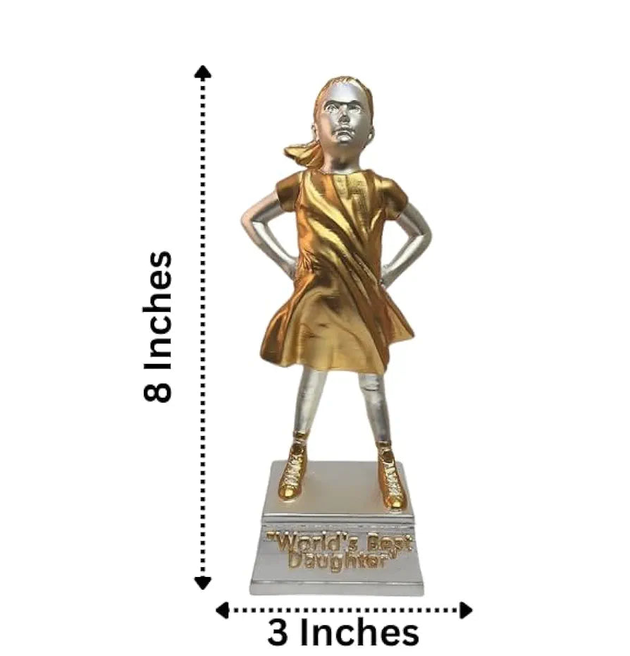 Gold Art India Daughter Figurine Two Tone Matte
