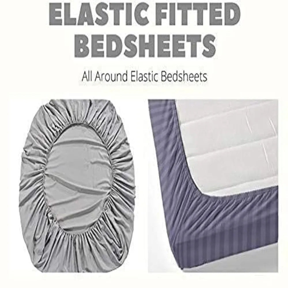 Fresh From Loom Elastic Fitted Floral Bed Sheets Bed Covers for Mattresses Tuck in King Size with Two Pillow Cover 144 TC Soft Pink