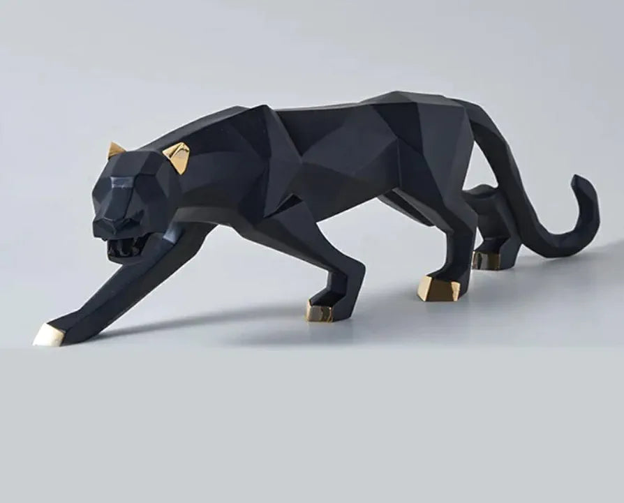 Zart Resin Black Jaguar Showpiece For Home Decor