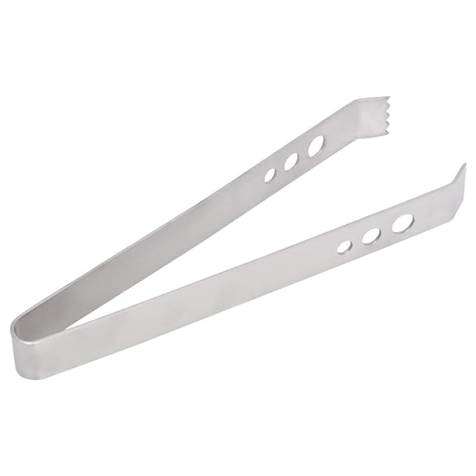 Hazel Stainless Steel Pakad Tongs for Kitchen Utensil Holder Durable and Sturdy Kitchen Tools (Ice Tong)