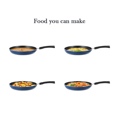 Vinod Zest Aluminium Non Stick Frypan - 26 cm | Skillet Pan | 3 Layer Ceramic Coating | 3 mm Thick