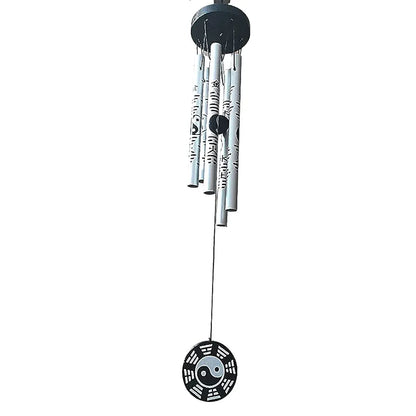 Aluminium Feng Shui Vastu Wind Chime 5 Pipe 45 cm silver