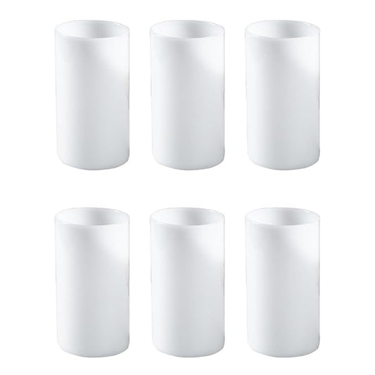 Borosil 350 Ml Set of 6 Pieces White Jade Vision Drinking Glass