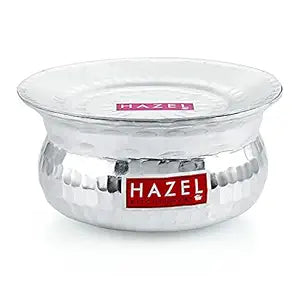 Hazel Aluminium Hammered Finish Handi with Lid 19 cm with 1400 ml Capacity Biryani Rice Cooking Pot