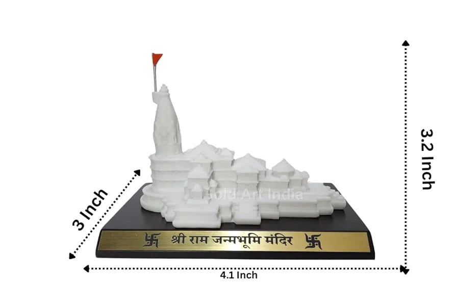Gold Art India Ram Mandir Ayodhya Clear White - Minature
