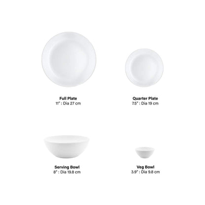 Borosil Larah Opalware Orbit Dinner Set 19 Pcs