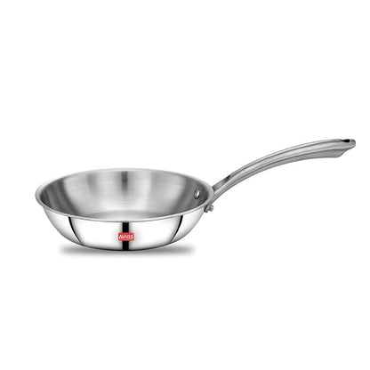 Avias Riara Triply Fry Pan Handles 2.5 Mm Thickness Triply Stainless Steel Frying Pan 1.25 Litre 22cm